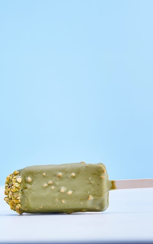 Pistacho ice cream on stick